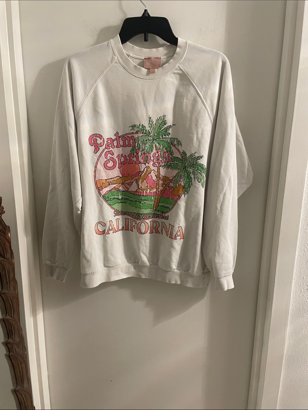 Show Me Your Mumu XS  Factory Distressed Cotton blend PALM SPRINGS  Sweatshirt